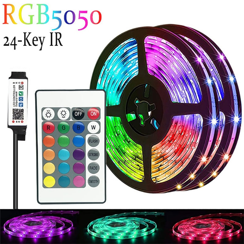 Led Lights for Bedroom (2 Rolls of 50ft) Music Sync Color Changing LED Strip Lights with Remote Control 5050 RGB LED Strip, LED Lights for Room Home Party Decoration