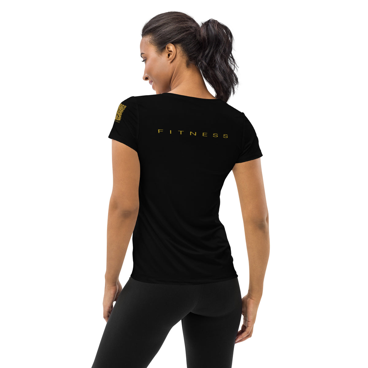 Woman Fitness Trainer All-Over Print Women's Athletic T-shirt