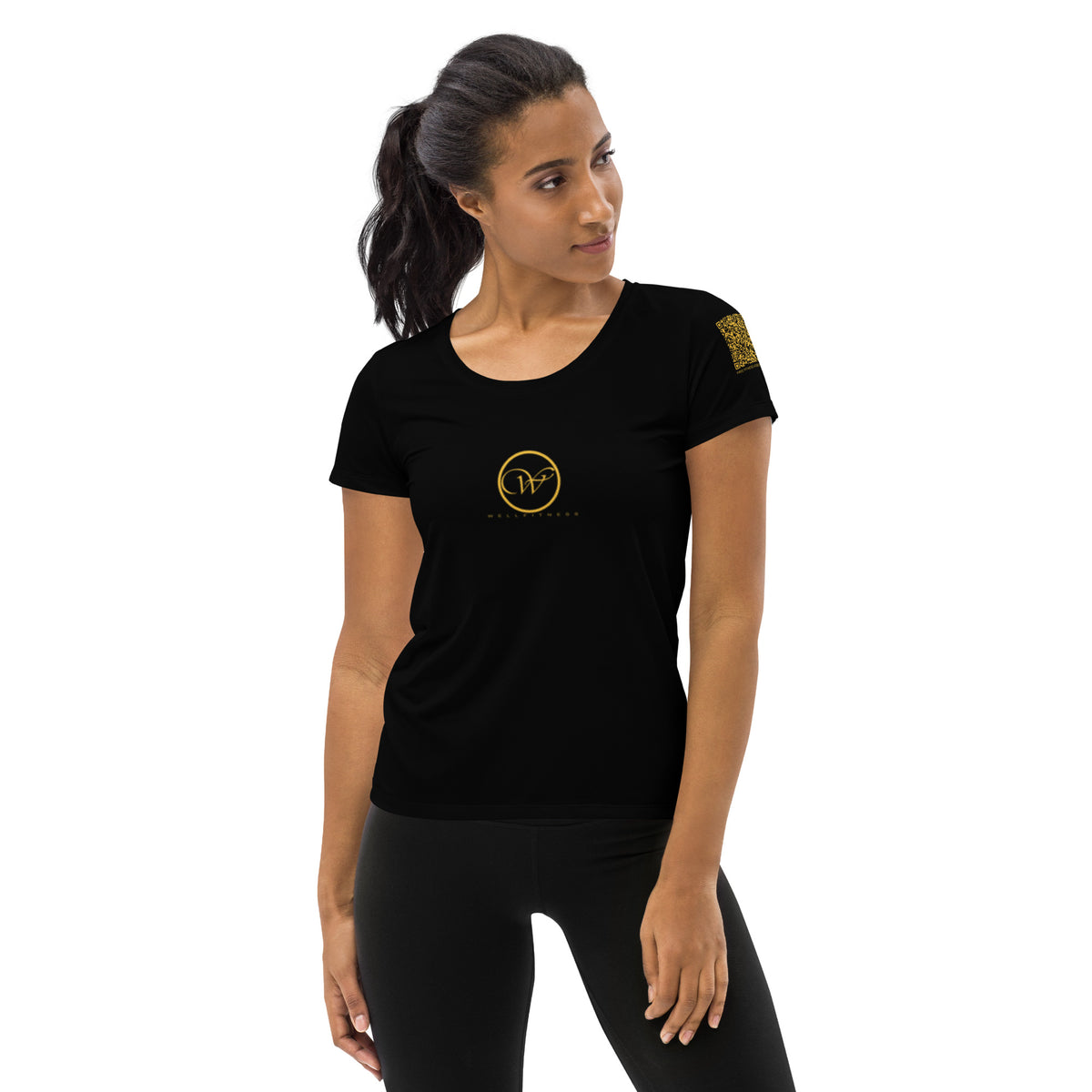 Woman Fitness Trainer All-Over Print Women's Athletic T-shirt